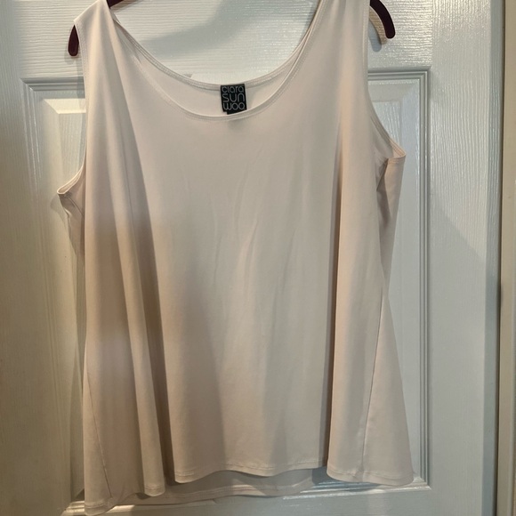 Clara Sunwoo Women's Elegant Cream Tank Top - Picture 1 of 3